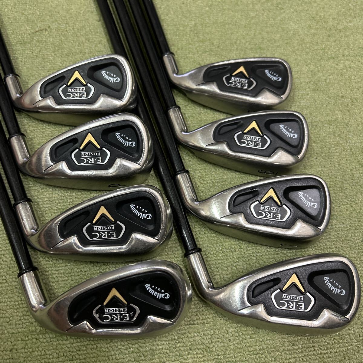 B481 キャロウェイ E.R.C FUSION 5〜P.A.S 8本セット 純正カーボン JV50i フレックスR拍卖