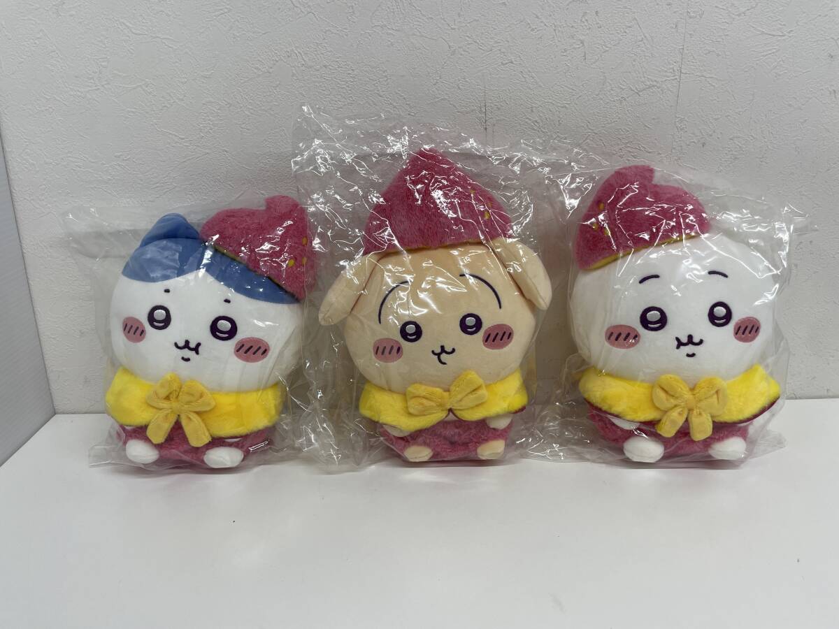 【未開封品・中古】:ちいかわ もぐもぐ本舗 おいもなぬいぐるみ ちいかわ うさぎ ハチワレ3種セット(20251025)拍卖
