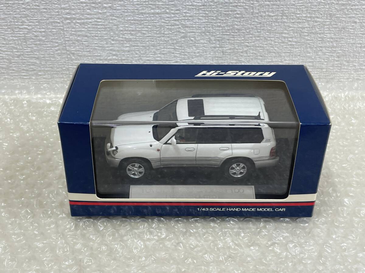 【中古】:Hi-Story 1/43 トヨタ ランドクルーザー 100 1998 VX-LIMITED ホワイト TOYOTA LAND CRUISER ランクル ミニカー(20251030)拍卖