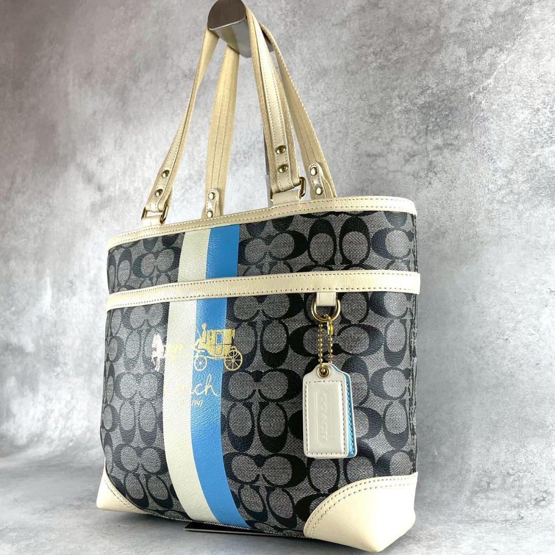 670 Coach トートバッグ ストライプ シグネチャー 拍卖