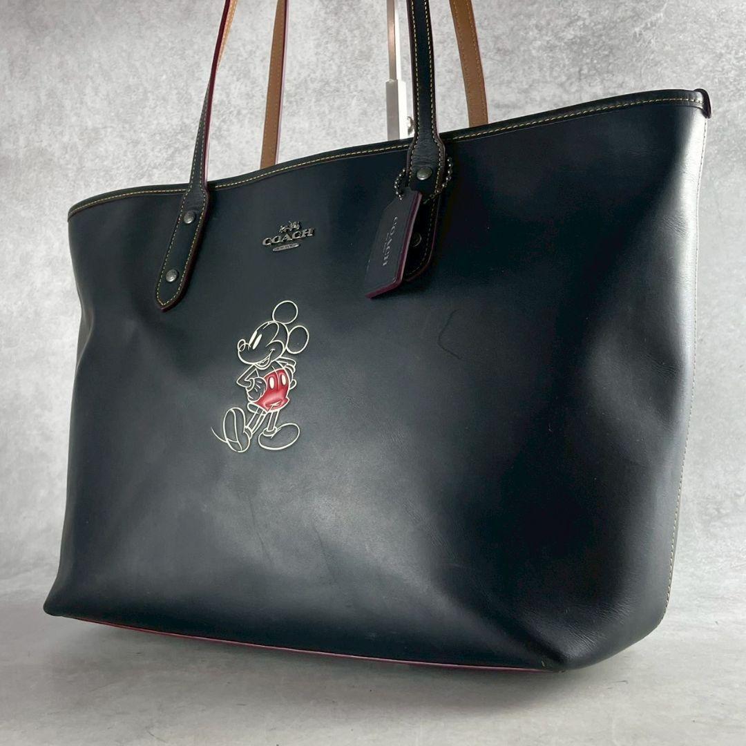 854 COACH Disney ミッキー トートバッグ ブラック A4拍卖
