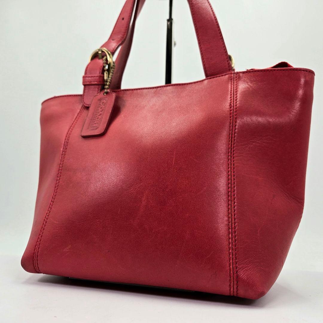 800 コーチ レザー 赤 トートバッグ オールドコーチ拍卖