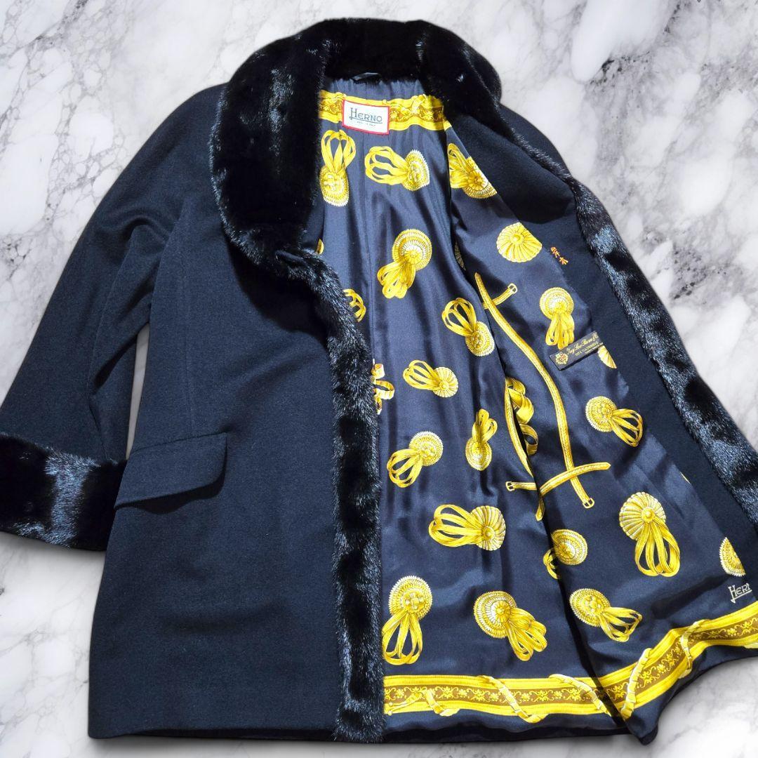 403 Loro Piana カシミヤ100% ヘルノ ミンクコート 大きいサイズ拍卖