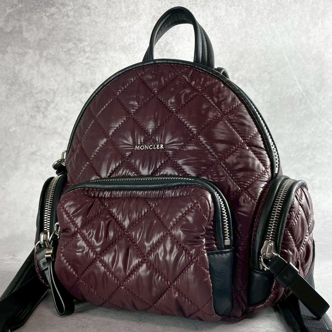 930 MONCLER FLORINE ZAINO バーガンディ キルティング リュック拍卖