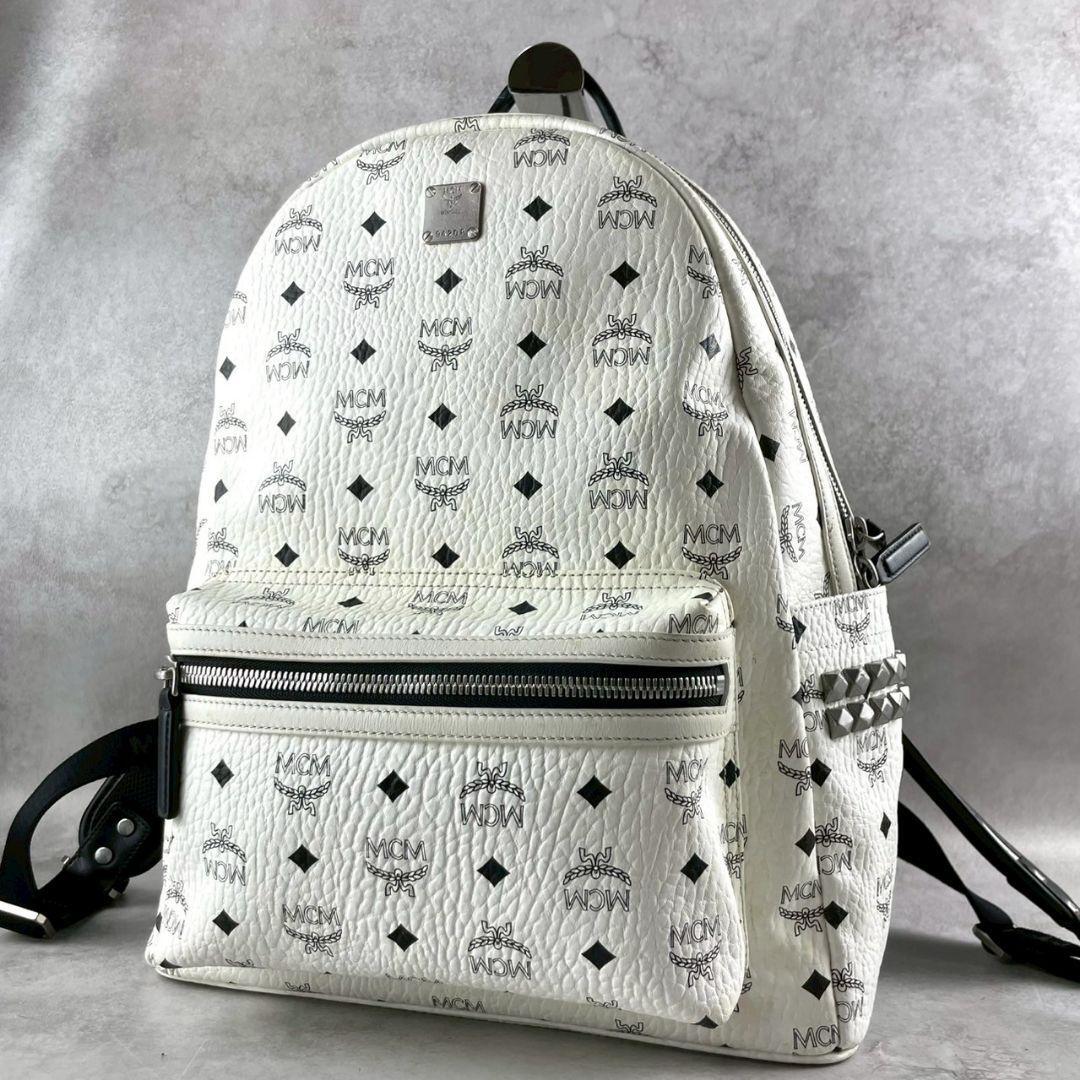 850 MCM ヴィセトス バックパック ホワイト スタッズ リュック拍卖