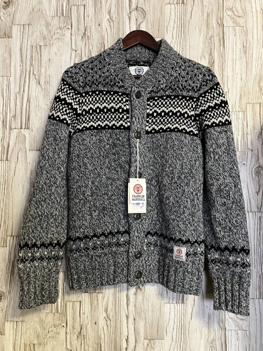 FRANKLIN MARSHALL☆フランクリン*マーシャルXSサイズ☆ウールニットカーディガン☆イタリア製拍卖