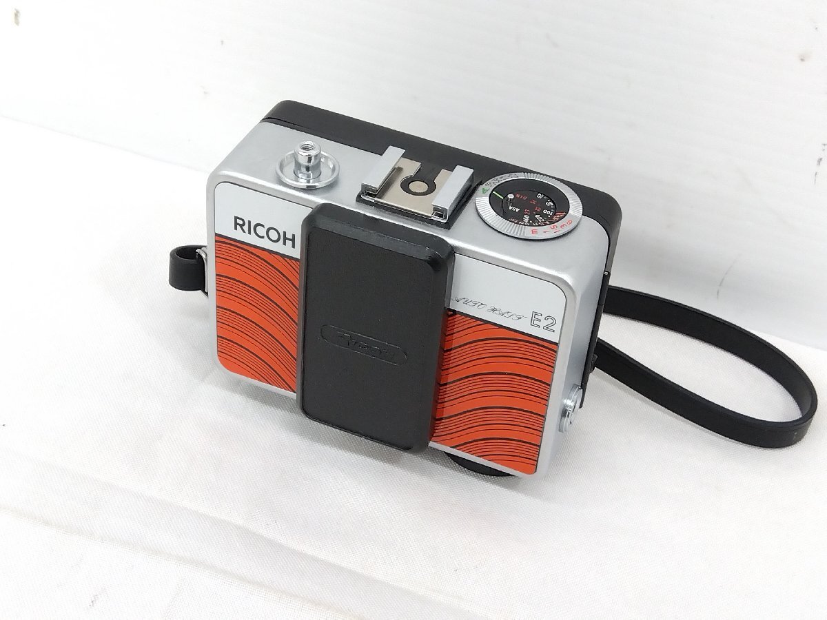 フィルムカメラ リコー オートハーフ E2 シャッターOK AUTO HALF コンパクト 325g 25mm F2.8 骨董 アンティーク 中古拍卖