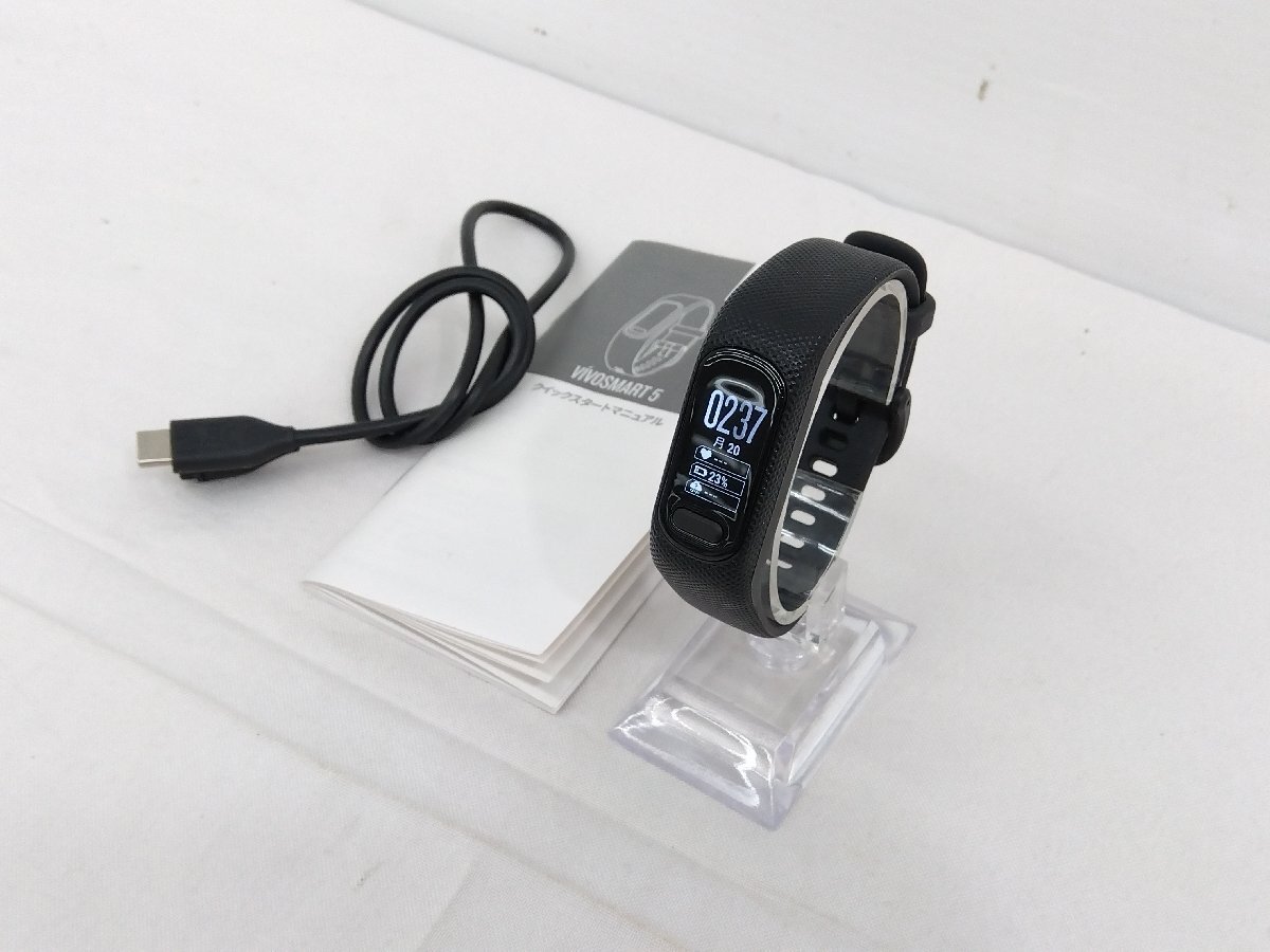 スマートウォッチ VIVO SMART5 GARMIN 充電器取扱説明書セット 文字盤サイズ:1.5×3.5cm 腕時計 デジタル フィットネス アクティビティ 黒拍卖