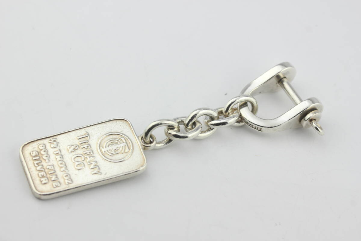 TIFFANY&Co ティファニー キーホルダー FINE SILVER プレート SV925 36.2g拍卖