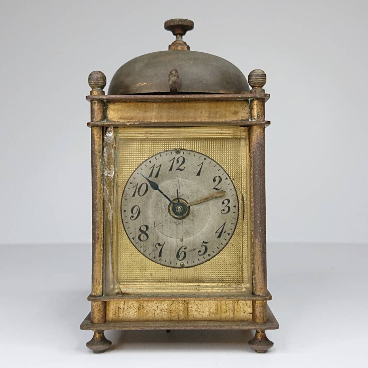 ■精工舎 SEIKO 大正期 時計 置時計 目覚まし時計 枕時計 ゼンマイ式 ベル&アラーム アンティーク 古時計 ジャンク品拍卖