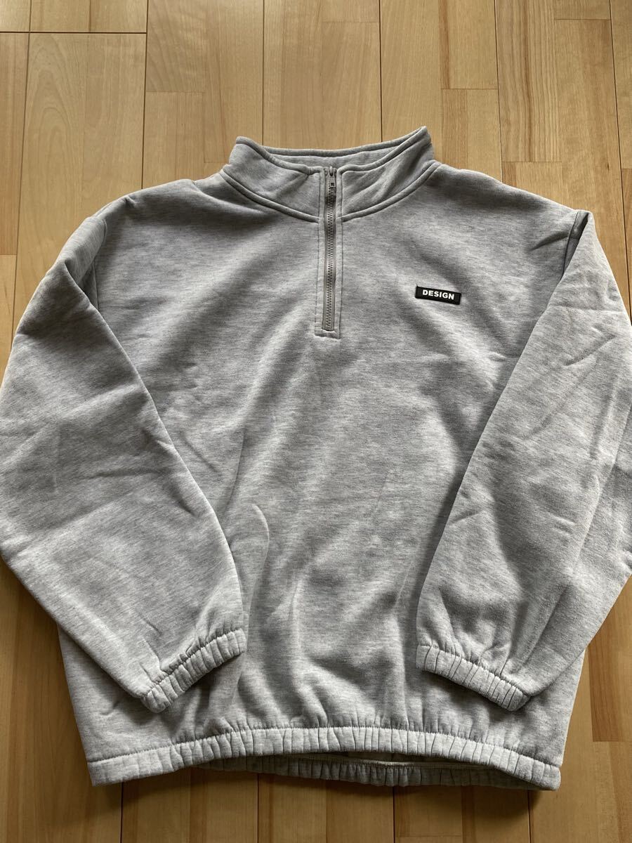 SHEIN ハーフジップ トレーナー XXXL グレー 大きいサイズ スウェット拍卖