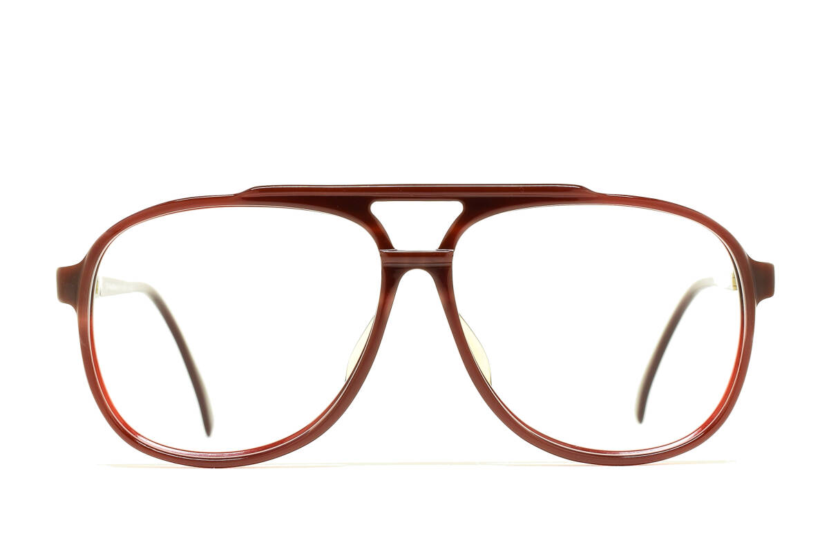 デッドストック FACEGLASS FS 8428 31 58-13 Wブリッジ アビエーター メガネ サングラス フレーム ヴィンテージ マルーン拍卖