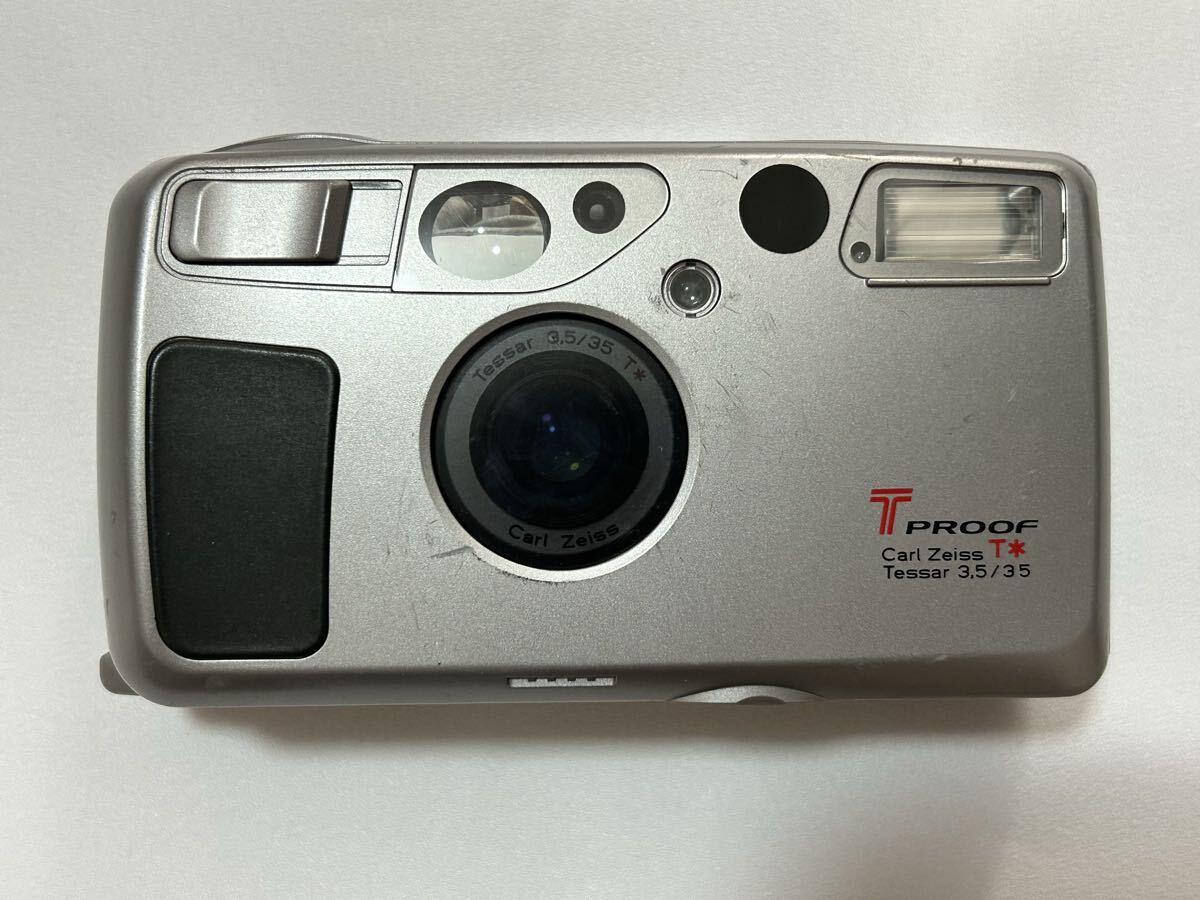 【動作確認済み】京セラ KYOCERA T PROOF Carl Zeiss T* Tessar 3.5/35 コンパクトフィルムカメラ F3.5 35mm拍卖