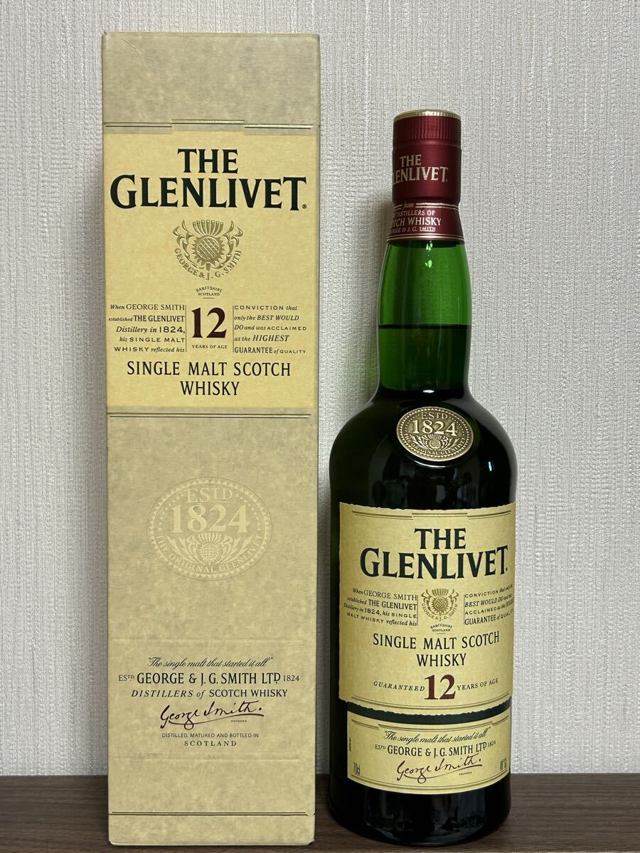 【未開栓】THE GLENLIVET グレンリベット  スコッチウイスキー 箱付 古酒 シングルモルト拍卖