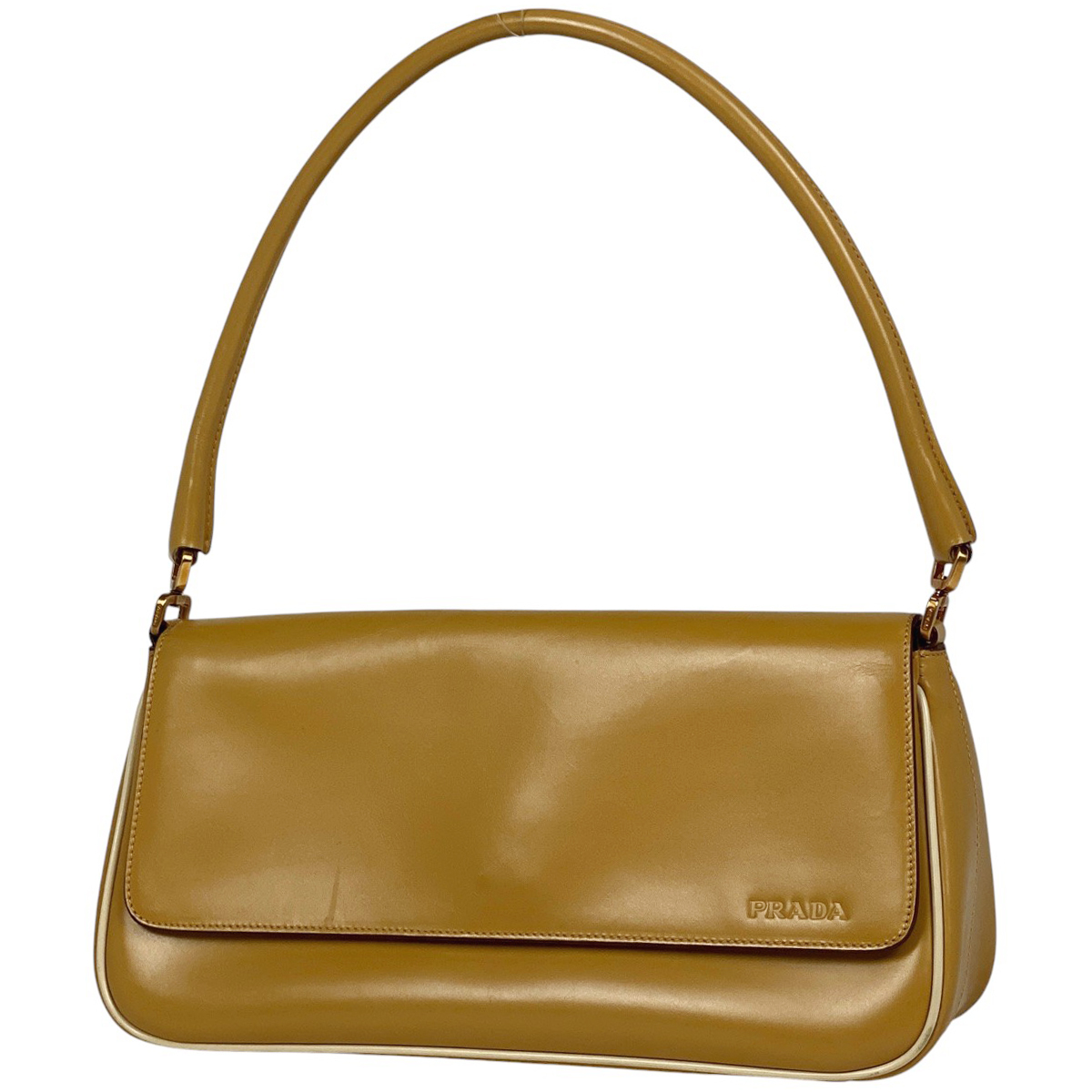 プラダ PRADA ロゴ ショルダーバッグ ワンショルダー ハンドバッグ ショルダーバッグ レザー ブラウン レディース 【中古】拍卖