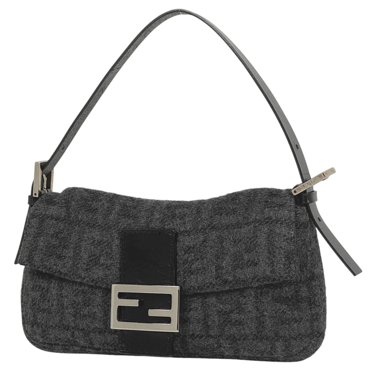 フェンディ FENDI ズッカ柄 マンマバゲット ハンドバッグ ショルダーバッグ ファブリック グレー 26424 レディース 【中古】拍卖