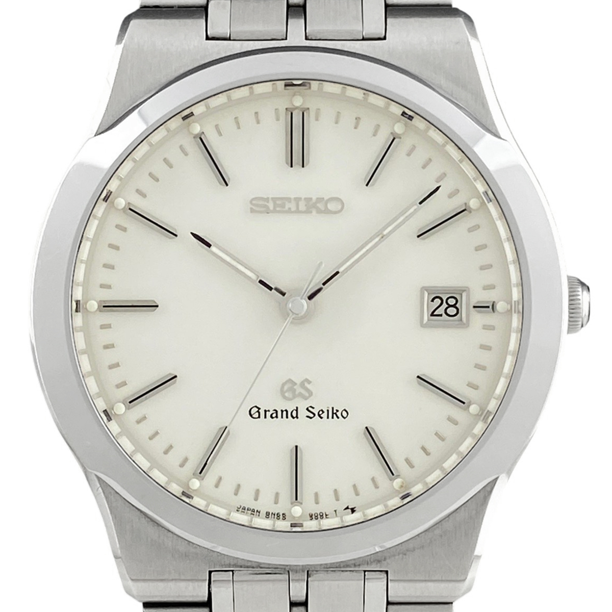 セイコー SEIKO グランドセイコー デイト SBGG001 8N65-9000 腕時計 SS クォーツ シルバー メンズ 【中古】拍卖