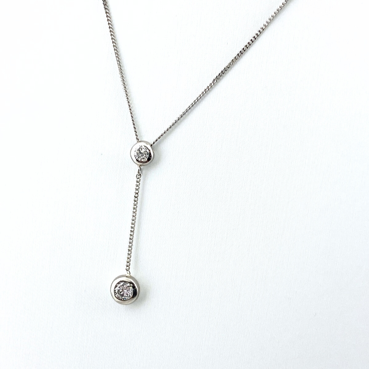 メレダイヤ デザインネックレス プラチナ ペンダント ネックレス Pt850 ダイヤモンド レディース 【中古】拍卖