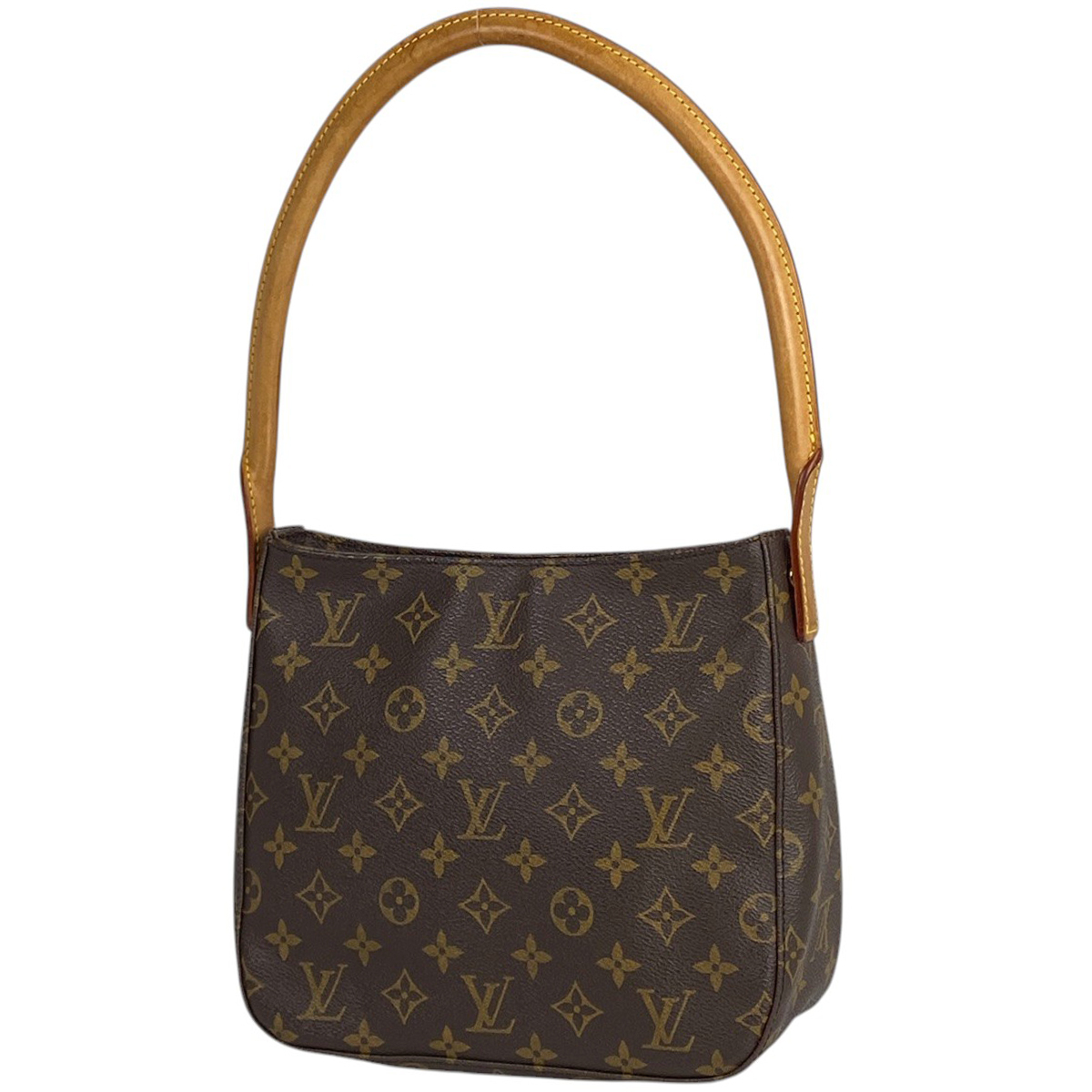 ルイ・ヴィトン Louis Vuitton ルーピング MM 肩掛け ワンショルダー ショルダーバッグ モノグラム ブラウン M51146 レディース 【中古】拍卖