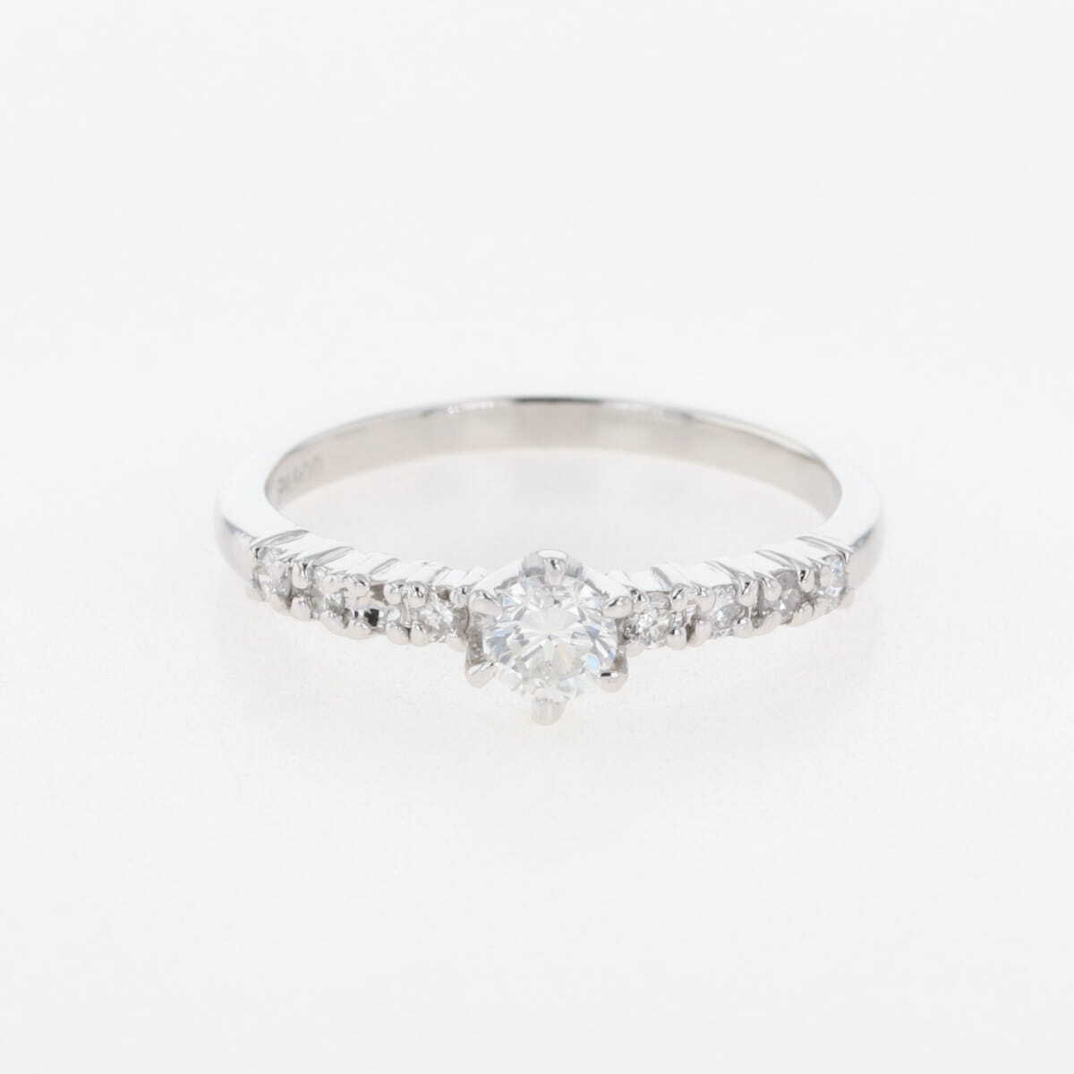 ダイヤモンド デザインリング プラチナ 指輪 メレダイヤ リング 12号 Pt900 ダイヤモンド レディース 【中古】拍卖