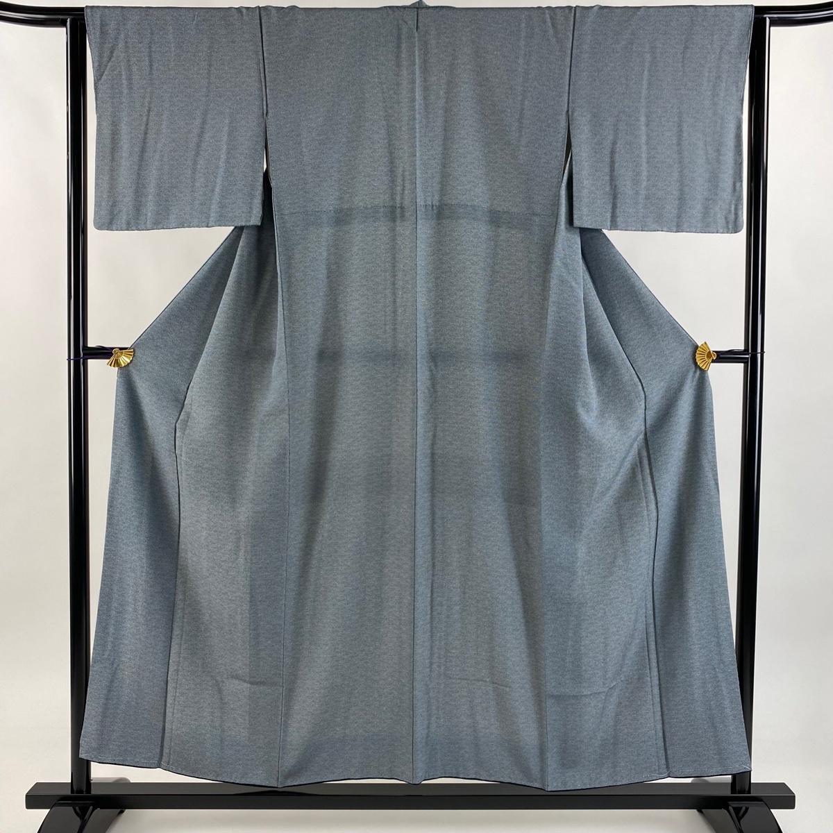 江戸小紋 身丈154cm 裄丈64cm M 袷 鮫 藍色 正絹 名品 【中古】拍卖