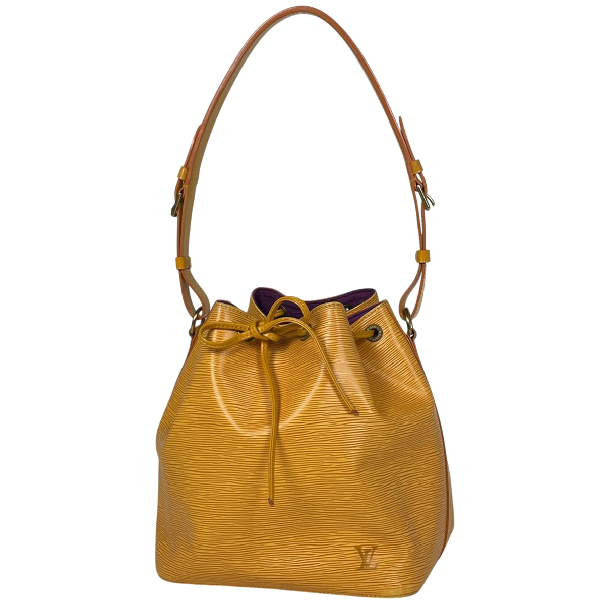 ルイ・ヴィトン Louis Vuitton プチノエ 巾着型 肩掛け ショルダーバッグ エピ タッシリイエロー M44109 レディース 【中古】拍卖
