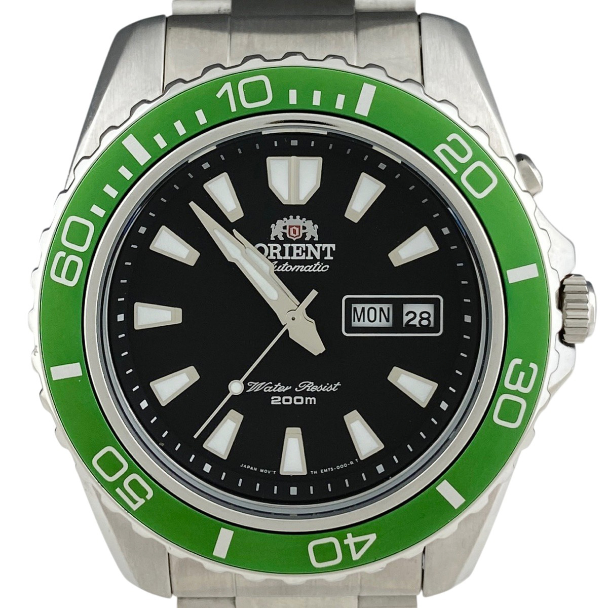 【ジャンク品】オリエント ORIENT ダイバー グリーンベゼル EM75-C3-A 腕時計 自動巻き 【中古】拍卖