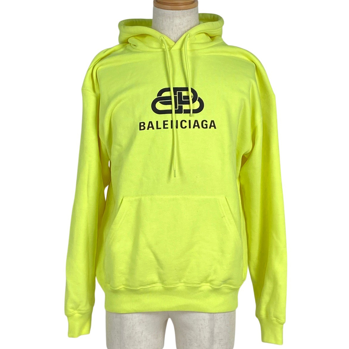 バレンシアガ BALENCIAGA ロゴ パーカー プルオーバー ネオンカラー トップス パーカー 綿 イエロー メンズ 【中古】拍卖