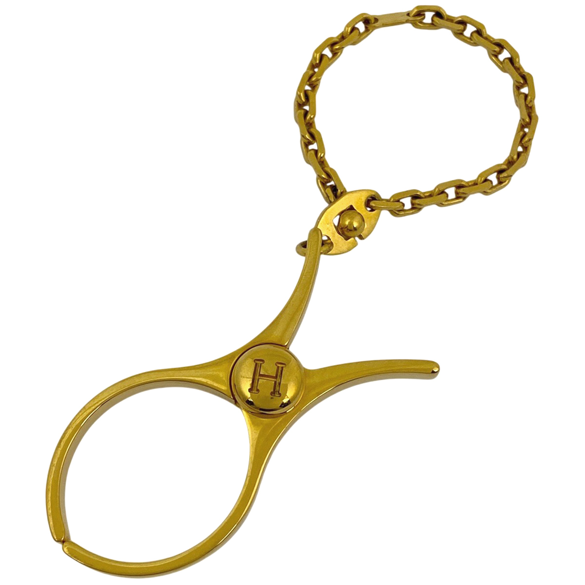 エルメス HERMES フィルー グローブホルダー グローブクリップ 手袋 バッグチャーム GP ゴールド レディース 【中古】拍卖