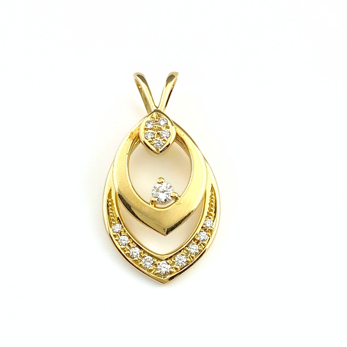 ウォルサム WALTHAM メレダイヤ デザインペンダントトップ YG イエローゴールド ペンダントトップ 750 ダイヤモンド レディース 【中古】拍卖