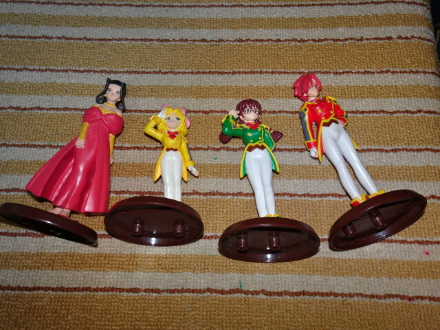 〔サクラ大戦〕フィギュア4種【アイリス/李紅蘭/桐島カンナ/ソレッタ・織姫】SEGAより1998年に出た景品用フィギュア(台座有/ケース無)拍卖