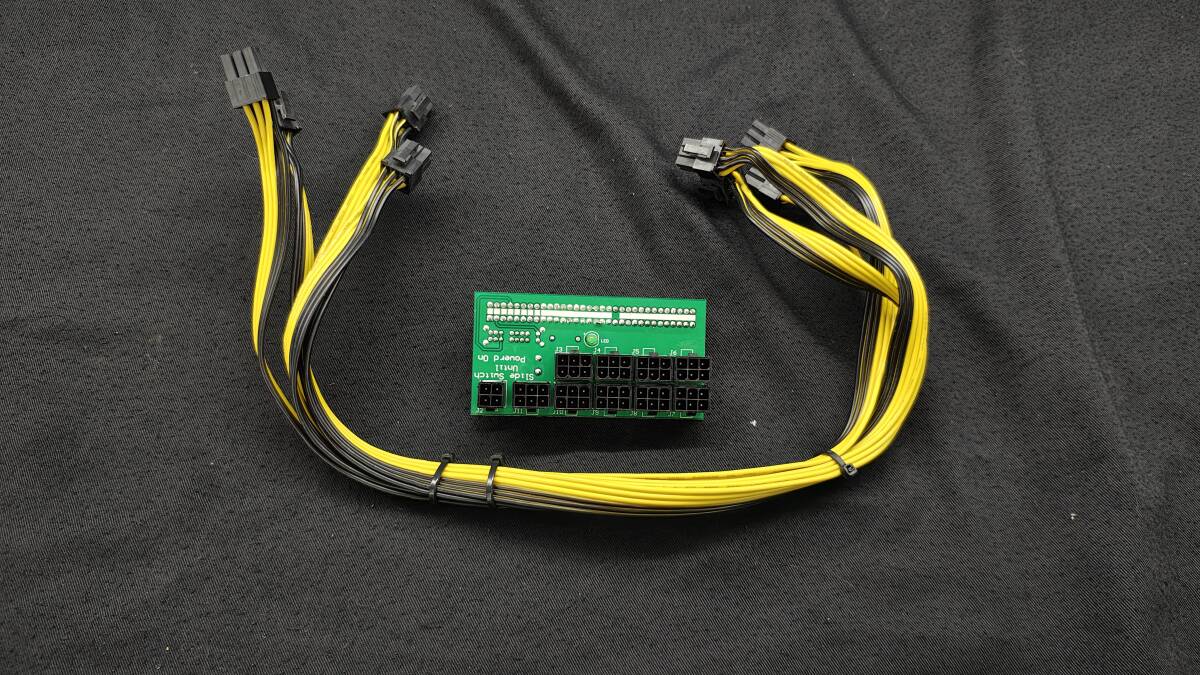 ブレークアウトボード STP0 Rev.2.0 + 6ピン→6ピンケーブル4本 HP HSTNS-PL30対応 GPU/ASICマイニング用 動作良好拍卖