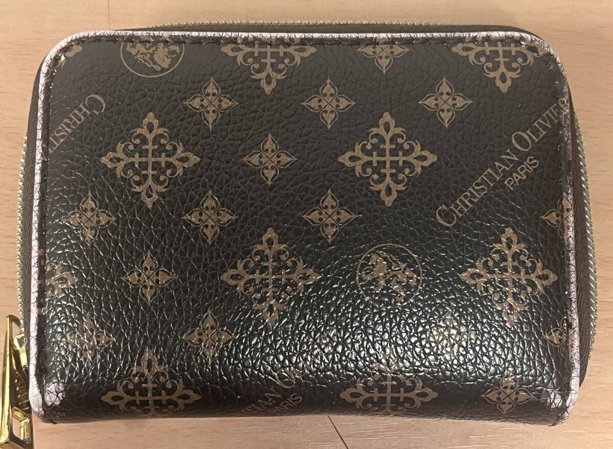 19028 CHRISTIAN OLIVIER PARIS じゃばら式財布 カードケース 小銭入れ 角すれ有 中古品 現状品 包装無しで封入し発送拍卖
