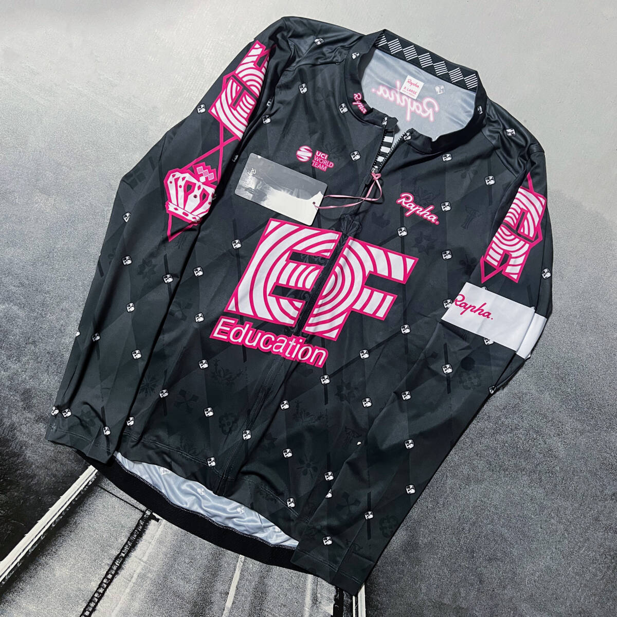 新品 Rapha 特別限定版 EF Men's Pro Team Long Sleeve Lightweight Jersey XLサイズ ラファ メンズ EFプロチーム ライトウェイト ジャージ拍卖