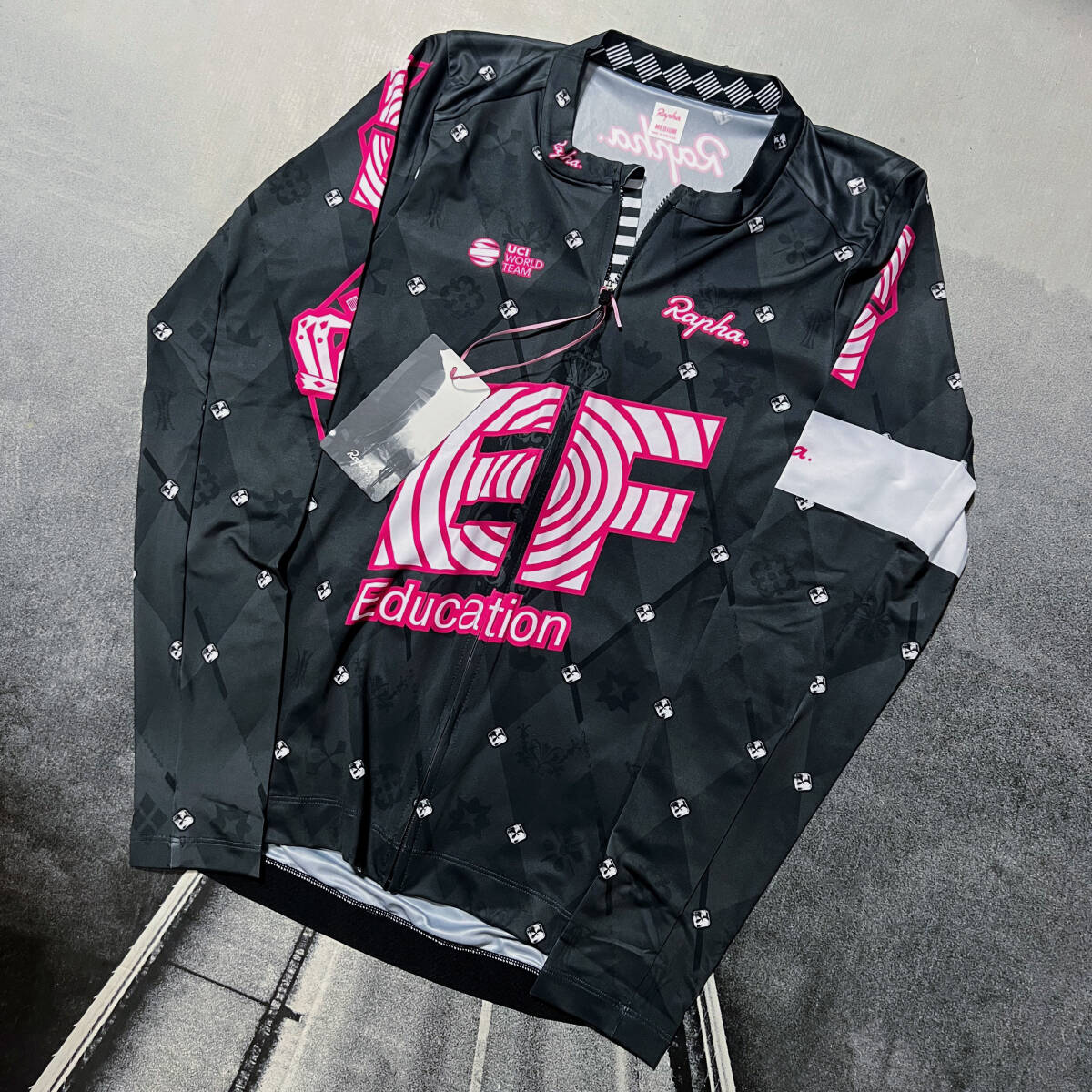 新品 Rapha 特別限定版 EF Men's Pro Team Long Sleeve Lightweight Jersey Mサイズ ラファ メンズ EF プロチーム ライトウェイト ジャージ拍卖