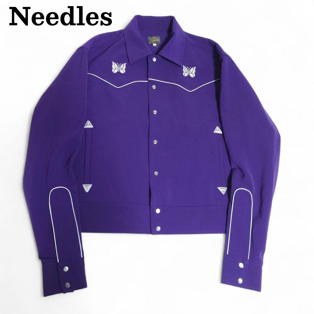 Needles ニードルス NEPENTHES ネペンテス ウエスタンジャケット パイピング バタフライ 刺繍 パープル 紫 メンズ レディース ユニセックス拍卖