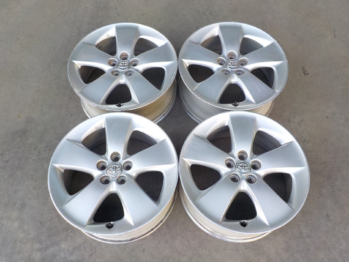 トヨタ 30プリウス ZVW30 ZVW35 G/Sツーリング 純正 17インチ アルミホイール 4本セット 17×7J+50 PCD100 5穴●25019407三L105●拍卖