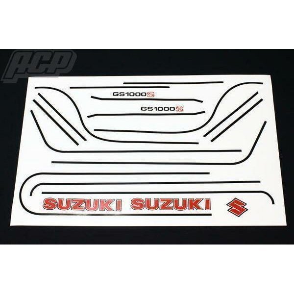 GS1000 純正タイプ ラインステッカーセット (赤ベース) 新品拍卖