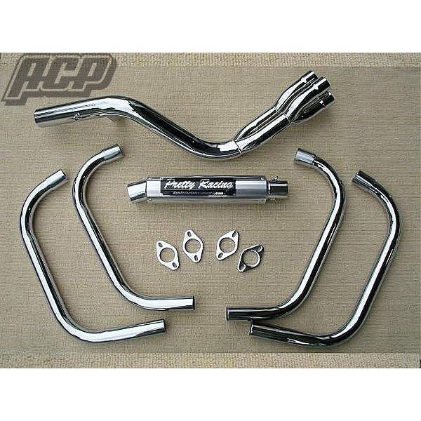 プリティー製 XJR400 RH02 流 タイプ1 4-2-1 マフラー メッキ拍卖