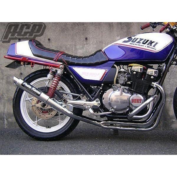 プリティー製 GSX400FS 流 タイプ3 4-2-1 マフラー メッキ拍卖