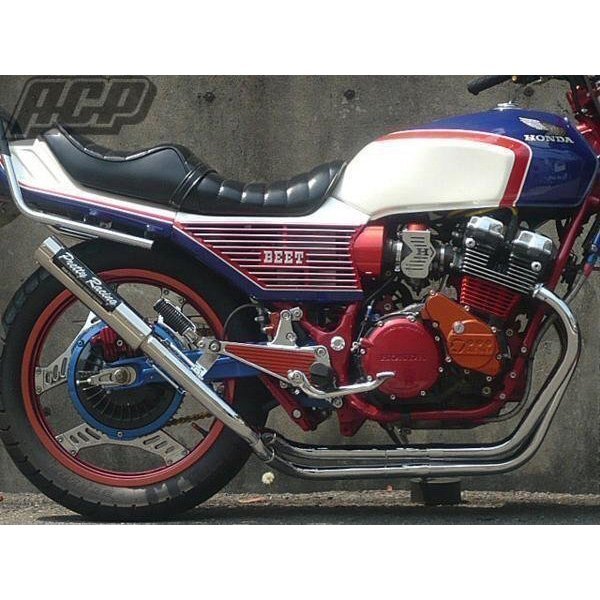 プリティー製 CBX400F 改 タイプ2 4-2-1 マフラー メッキ拍卖