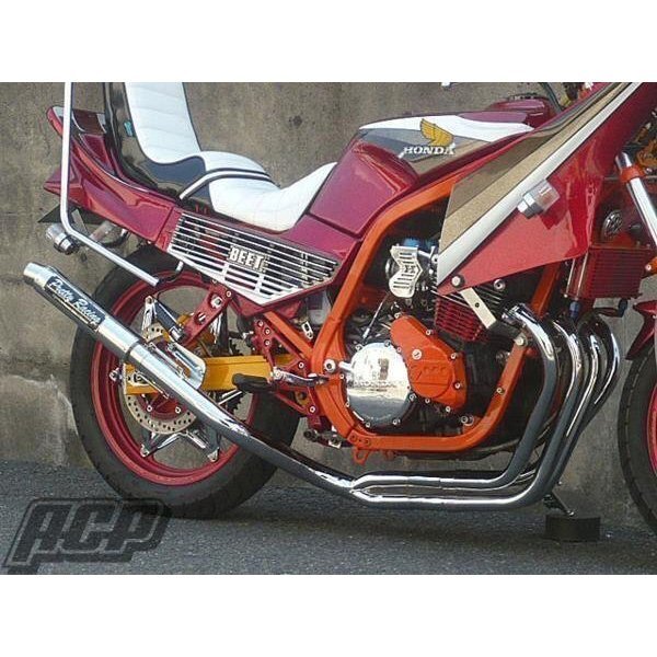 プリティー製 CBR400F 流 タイプ1 4-2-1 マフラー メッキ拍卖