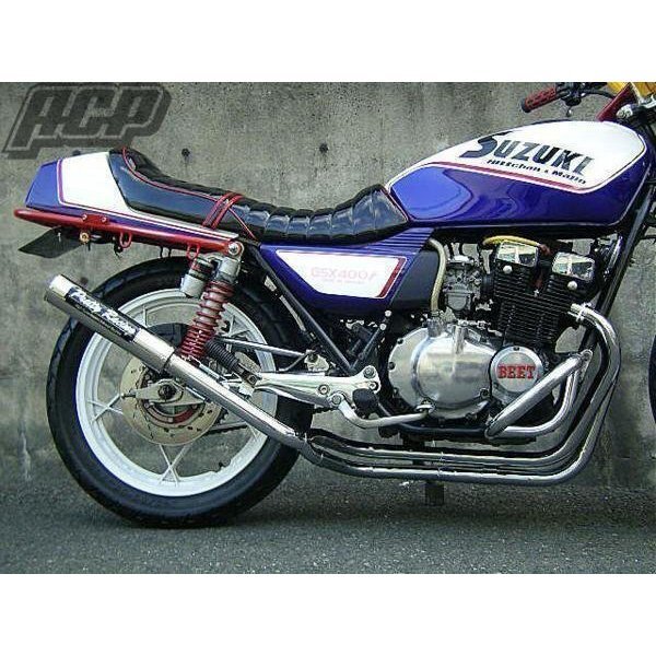 プリティー製 GSX400F 改 タイプ2 4-2-1 マフラー メッキ拍卖
