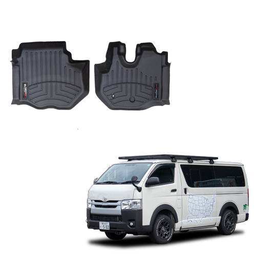 フロアマット トヨタ ハイエース H200系 2004年以降現行 1列目 フロアライナー ブラック WeatherTech ウェザーテック 正規品拍卖
