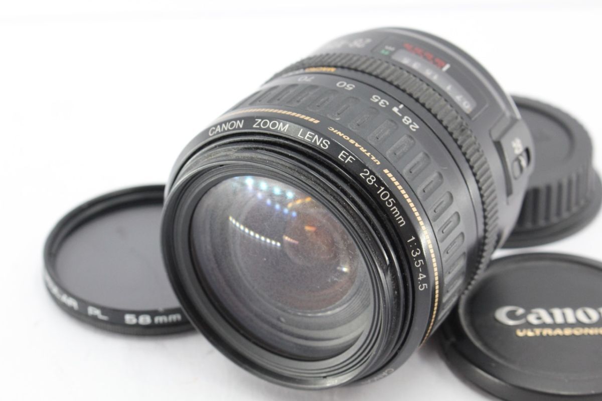 ★実用品★キヤノン CANON EF 28-105mm F3.5-4.5 《キャップ フィルター 付き》 #A5547拍卖