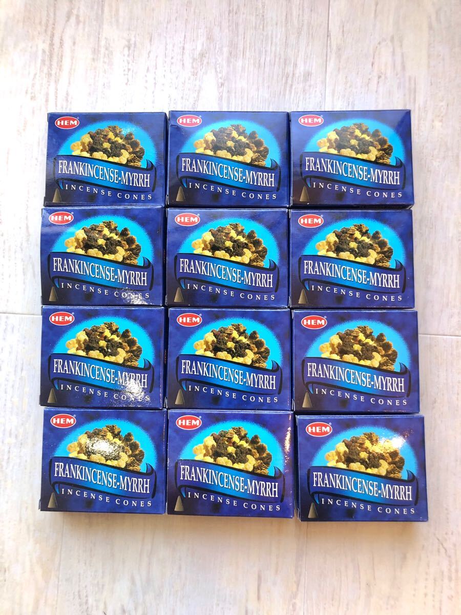 限定セール 12箱セット 浄化 フランキンセンス・ミルラ コーン お香拍卖