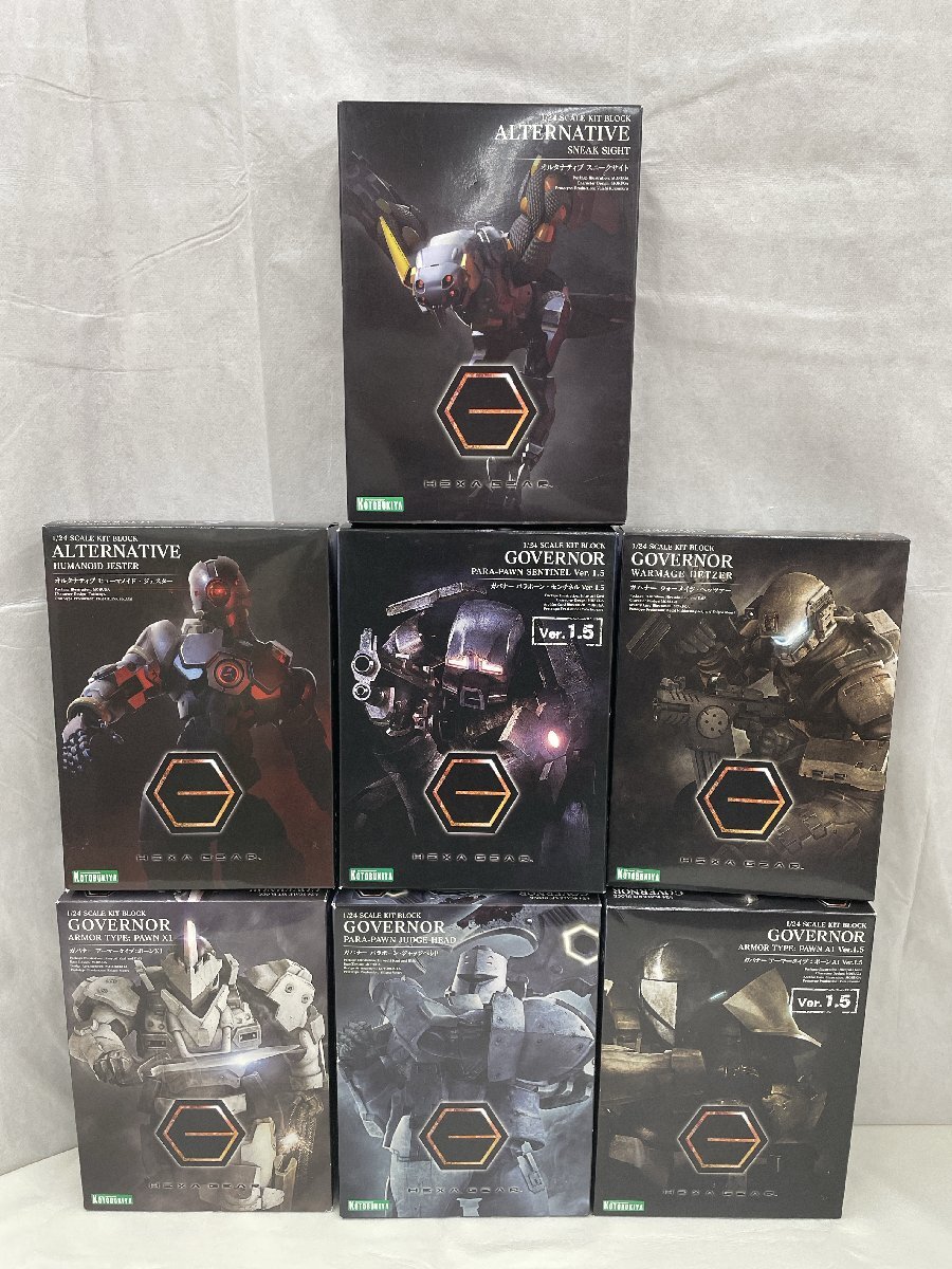 【まとめ売り】 7個 ヘキサギア 1/24 ガバナー アーマータイプ パラポーン・ジャッジヘッド 等 コトブキヤ 3916-M-3-1-A956拍卖