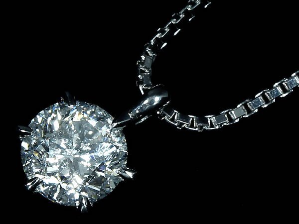 GV17018SS【1円~】新品【RK宝石】《Diamond》極上ダイヤモンド 特大1.115ct!! Pt900 Pt850 超高級 一粒ダイヤ ネックレス ダイヤ拍卖