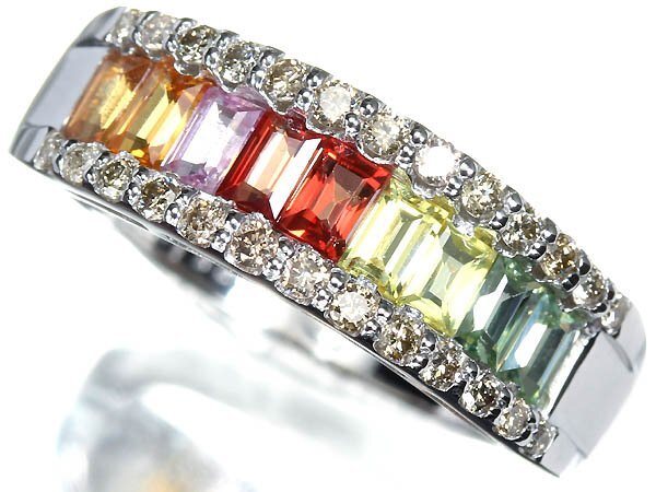 KV17042S【1円~】新品【RK宝石】《Sapphire》極上ファンシーカラーサファイア 総計1.00ct 極上ブラウンダイヤモンド K18WG 高級リング拍卖