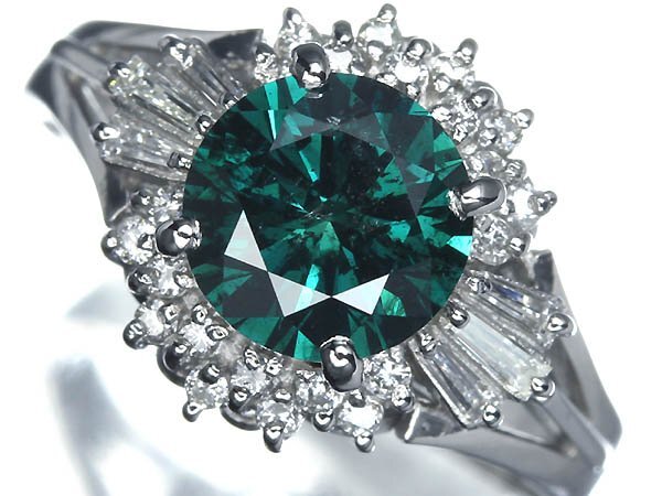 GV15921T【1円~】新品【RK宝石】《Diamond》極上ブルーダイヤモンド 特大1.16ct 極上脇石クリアダイヤ Pt900 超高級リング ブルーダイヤ拍卖